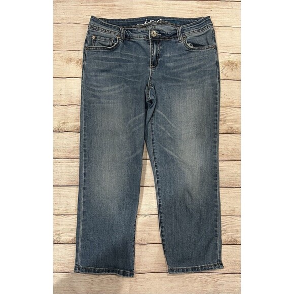 Inc Denim Skinny Leg Curvy Fit Crop Blue Denim Jeans Women’s Size 8 - Picture 1 of 7
